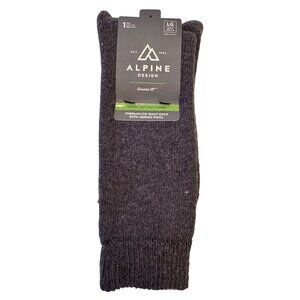 Alpine Design Men's Large 8-12 Gray Merino Calf Cut Heavy Weight $12 NWT